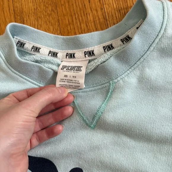 PINK Victoria's Secret Light Blue Crew Neck Sweater🩵 - Picture 5 of 9